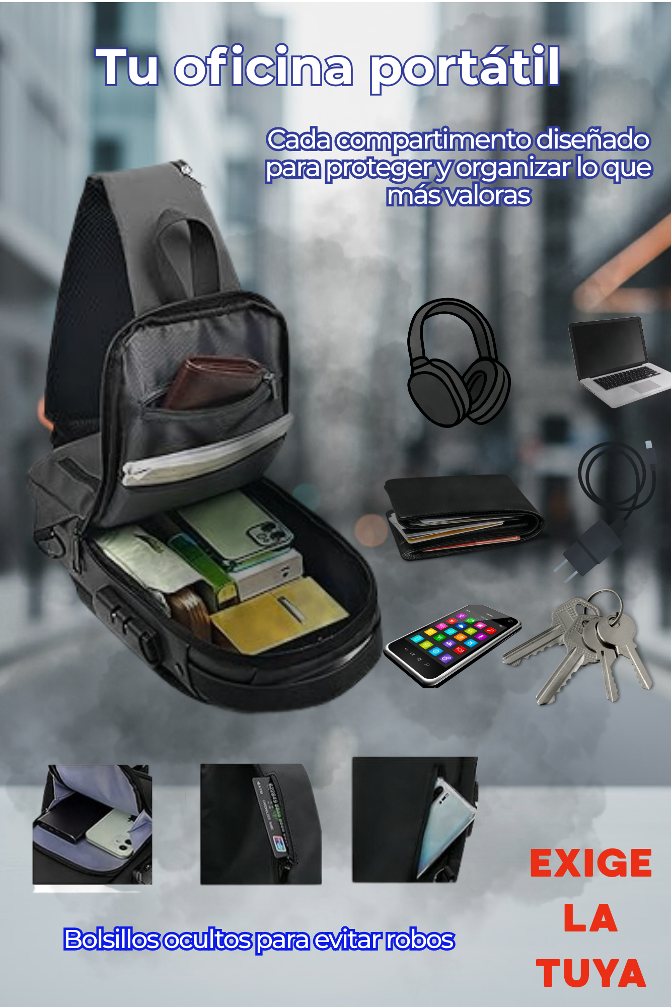 UrbanShield™ – La Mochila Antirrobo Premium para tu Seguridad Urbana